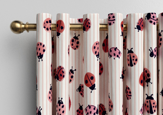 Wee Blue Bell Little Ladybirds, Poppy - Made to Measure Curtains - Image 12